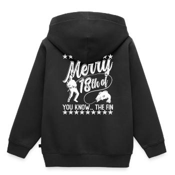 Joe Biden Pêche - Sweat Premium à capuche enfant bio - noir - Dos - AI Model Kid Male (0cm)