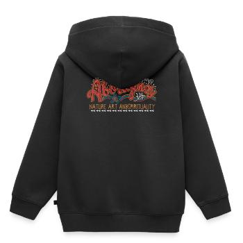 Nature autochtone - Sweat Premium à capuche enfant bio - noir - Dos - AI Model Kid Male (0cm)