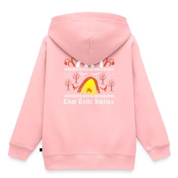 Art That Tells Stories - Kinder Premium Organic Hoodie - Rosa - Hinten - AI Model Kid Female (0cm)