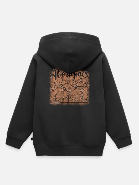 Aborigines - Kinder Premium Organic Hoodie - Schwarz