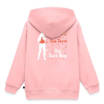 in tents move the tent bag the tent - Kids Premium Organic Hoodie - rose - Back - AI Model Kid Female (0cm)