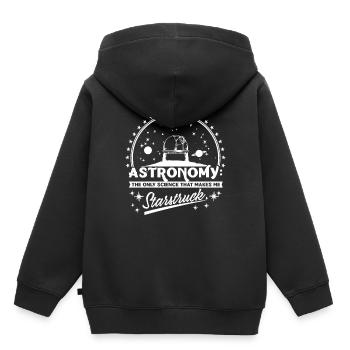 Astronomie in Staunen geraten - Kinder Premium Organic Hoodie - Schwarz - Hinten - AI Model Kid Male (0cm)
