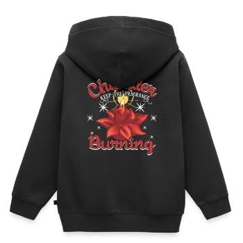Chandler halten den Duft am Brennen - Kinder Premium Organic Hoodie - Schwarz - Hinten - AI Model Kid Male (0cm)