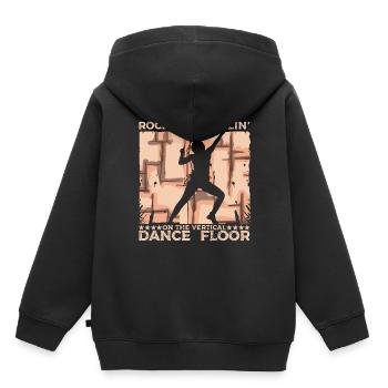 Se balancer et rouler sur la piste de danse verticale - Sweat Premium à capuche enfant bio - noir - Dos - AI Model Kid Male (0cm)