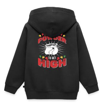 J’ai besoin de poudre de craie pour planer - Sweat Premium à capuche enfant bio - noir - Dos - AI Model Kid Male (0cm)