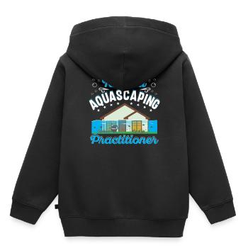 Praticien d’aquascaping tactique - Sweat Premium à capuche enfant bio - noir - Dos - AI Model Kid Male (0cm)