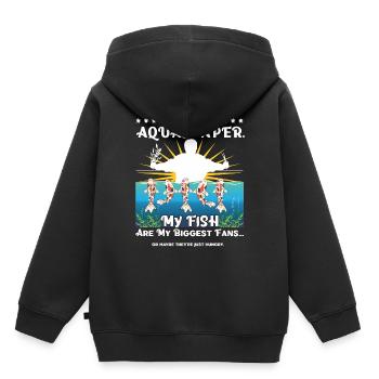 Un fier aquascaper. Mes poissons sont mes plus grands fans - Sweat Premium à capuche enfant bio - noir - Dos - AI Model Kid Male (0cm)