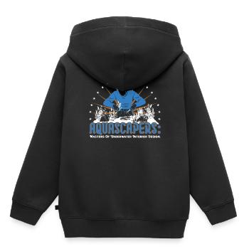 Maîtres du design d’intérieur sous-marin. - Sweat Premium à capuche enfant bio - noir - Dos - AI Model Kid Male (0cm)