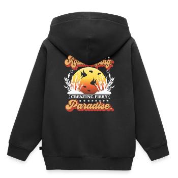 Aquascaping : Créer un paradis pour les poissons. - Sweat Premium à capuche enfant bio - noir - Dos - AI Model Kid Male (0cm)