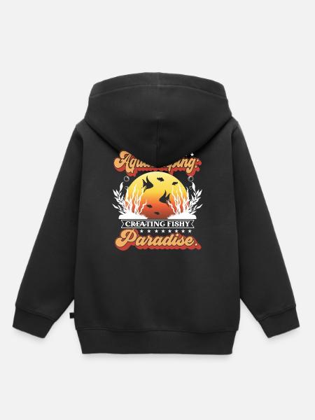 Aquascaping: Ein Fischparadies schaffen. - Kinder Premium Organic Hoodie - Schwarz