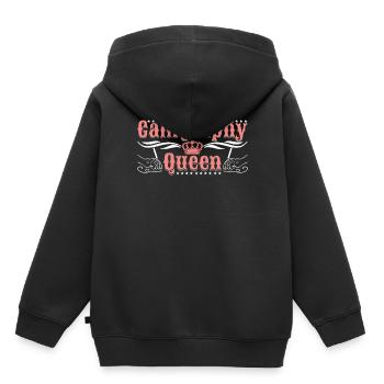 Reine de la calligraphie - Sweat Premium à capuche enfant bio - noir - Dos - AI Model Kid Male (0cm)