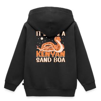 C’est un boa des sables du Kenya - Sweat Premium à capuche enfant bio - noir - Dos - AI Model Kid Male (0cm)