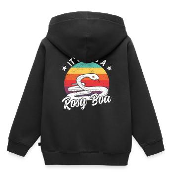C’est un boa rose - Sweat Premium à capuche enfant bio - noir - Dos - AI Model Kid Male (0cm)