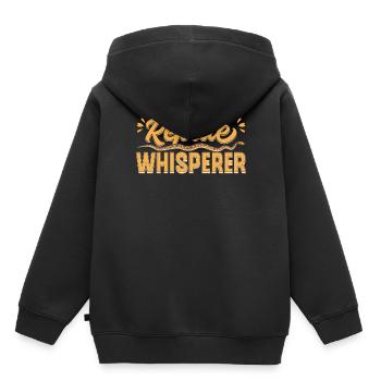 Chuchoteur de reptiles - Sweat Premium à capuche enfant bio - noir - Dos - AI Model Kid Male (0cm)