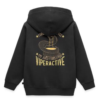 Vergiss deinen Kaffee, mein Saft macht dich viperaktiv - Kinder Premium Organic Hoodie - Schwarz - Hinten - AI Model Kid Male (0cm)