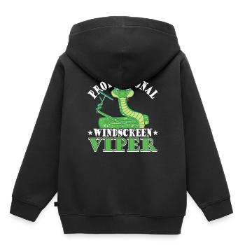 Pare-brise professionnel Viper - Sweat Premium à capuche enfant bio - noir - Dos - AI Model Kid Male (0cm)