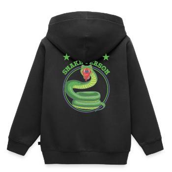 Je suis une personne serpent - Sweat Premium à capuche enfant bio - noir - Dos - AI Model Kid Male (0cm)