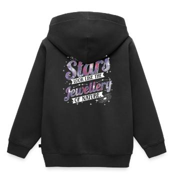 Sterne sehen aus wie der Schmuck der Natur. - Kinder Premium Organic Hoodie - Schwarz - Hinten - AI Model Kid Male (0cm)