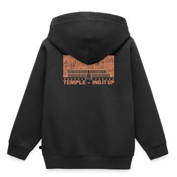 Temple-le - Sweat Premium à capuche enfant bio - noir - Dos - AI Model Kid Male (0cm)