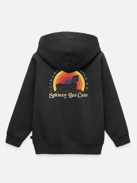 Sphinxy, aber niedlich - Kinder Premium Organic Hoodie - Schwarz