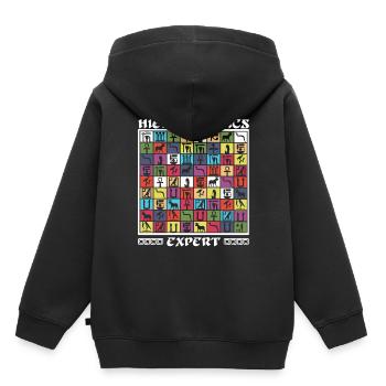 Expert en hiéroglyphes - Sweat Premium à capuche enfant bio - noir - Dos - AI Model Kid Male (0cm)