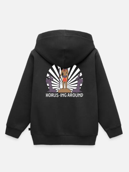 Horus-Herumspielen - Kinder Premium Organic Hoodie - Schwarz