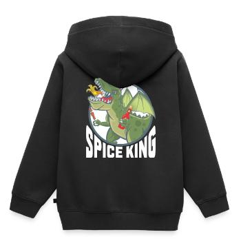 Gewürz-König - Kinder Premium Organic Hoodie - Schwarz - Hinten - AI Model Kid Male (0cm)