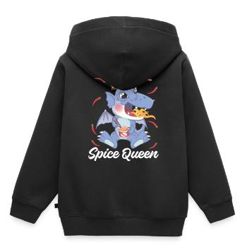 Gewürz-Königin - Kinder Premium Organic Hoodie - Schwarz - Hinten - AI Model Kid Male (0cm)