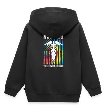 Radiologie Nuklear Atom Nuklearmedizin - Kinder Premium Organic Hoodie - Schwarz - Hinten - AI Model Kid Male (0cm)