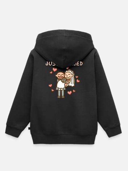 Hochzeitspaar Ehe - Kinder Premium Organic Hoodie - Schwarz