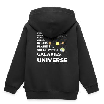 Universum Physiker - Kinder Premium Organic Hoodie - Schwarz - Hinten - AI Model Kid Male (0cm)