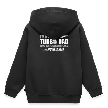 I'm A Turbo Dad Just Like A Normal Dad - Kinder Premium Organic Hoodie - Schwarz - Hinten - AI Model Kid Male (0cm)