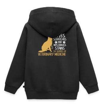 T-shirt Morsures et taches mystérieuses - Sweat Premium à capuche enfant bio - noir - Dos - AI Model Kid Male (0cm)