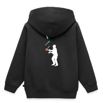 Jongleur - Sweat Premium à capuche enfant bio - noir - Dos - AI Model Kid Male (0cm)