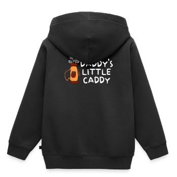 Papa Petit Caddy et Papa Golfing - Sweat Premium à capuche enfant bio - noir - Dos - AI Model Kid Male (0cm)