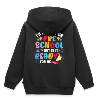 1st Day of Preschool Pre-K First Day of School - Kids Premium Organic Hoodie - black - Back - AI Model Kid Male (0cm)