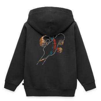 Vous entendez la musique et sentez la basse - Sweat Premium à capuche enfant bio - noir - Dos - AI Model Kid Male (0cm)