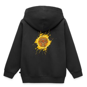 TIKI (jaune) - Sweat Premium à capuche enfant bio - noir - Dos - AI Model Kid Male (0cm)