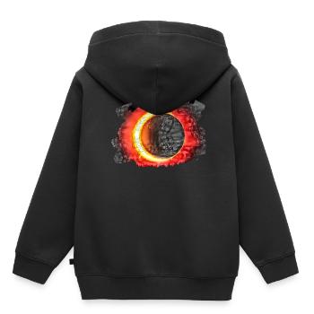 Éclipse solaire super design à offrir - Sweat Premium à capuche enfant bio - noir - Dos - AI Model Kid Male (0cm)