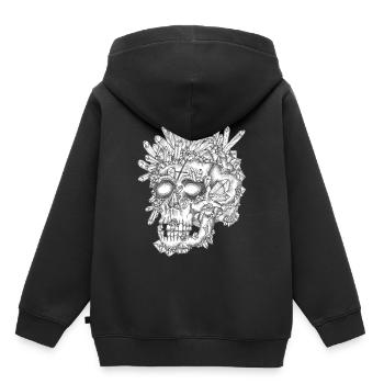 le Crane de Cristal - Sweat Premium à capuche enfant bio - noir - Dos - AI Model Kid Male (0cm)