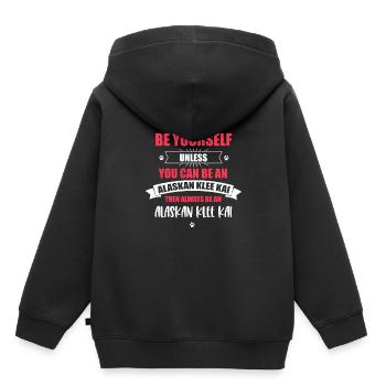 Alaskan Klee Kai - Kinder Premium Organic Hoodie - Schwarz - Hinten - AI Model Kid Male (0cm)