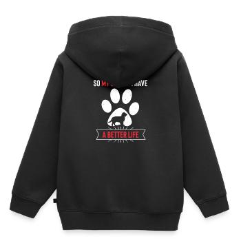 Boykin Spaniel - Kinder Premium Organic Hoodie - Schwarz - Hinten - AI Model Kid Male (0cm)