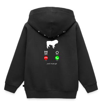 Bulldogge Hunderasse - Kinder Premium Organic Hoodie - Schwarz - Hinten - AI Model Kid Male (0cm)