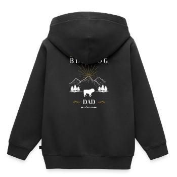 Bulldogge Hunderasse - Kinder Premium Organic Hoodie - Schwarz - Hinten - AI Model Kid Male (0cm)