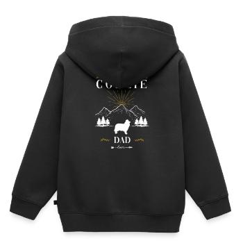 Collie - Kids Premium Organic Hoodie - black - Back - AI Model Kid Male (0cm)