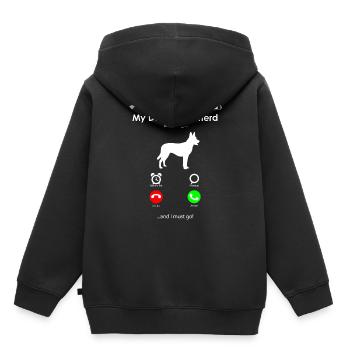 Holländischer Schäferhund Hollandse Herdershond - Kinder Premium Organic Hoodie - Schwarz - Hinten - AI Model Kid Male (0cm)