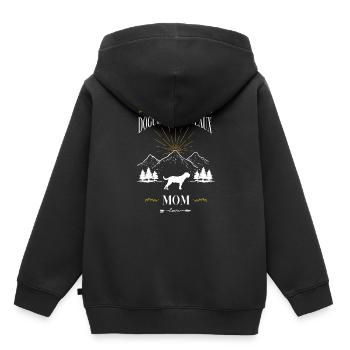 Dogue de Bordeaux - Sweat Premium à capuche enfant bio - noir - Dos - AI Model Kid Male (0cm)
