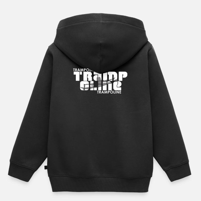 Trampolin - Kinder Premium Organic Hoodie - Schwarz