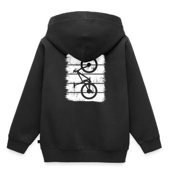 Dessin de vététiste - Sweat Premium à capuche enfant bio - noir - Dos - AI Model Kid Male (0cm)