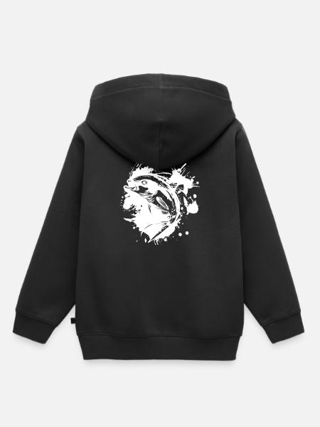 Angeln - Kinder Premium Organic Hoodie - Schwarz
